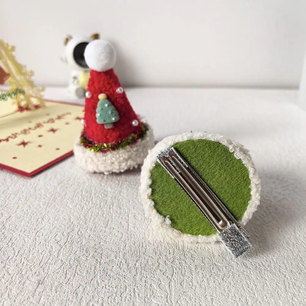 Веселый Рождественский декор Рождественская шляпа заколка для волос с блестками