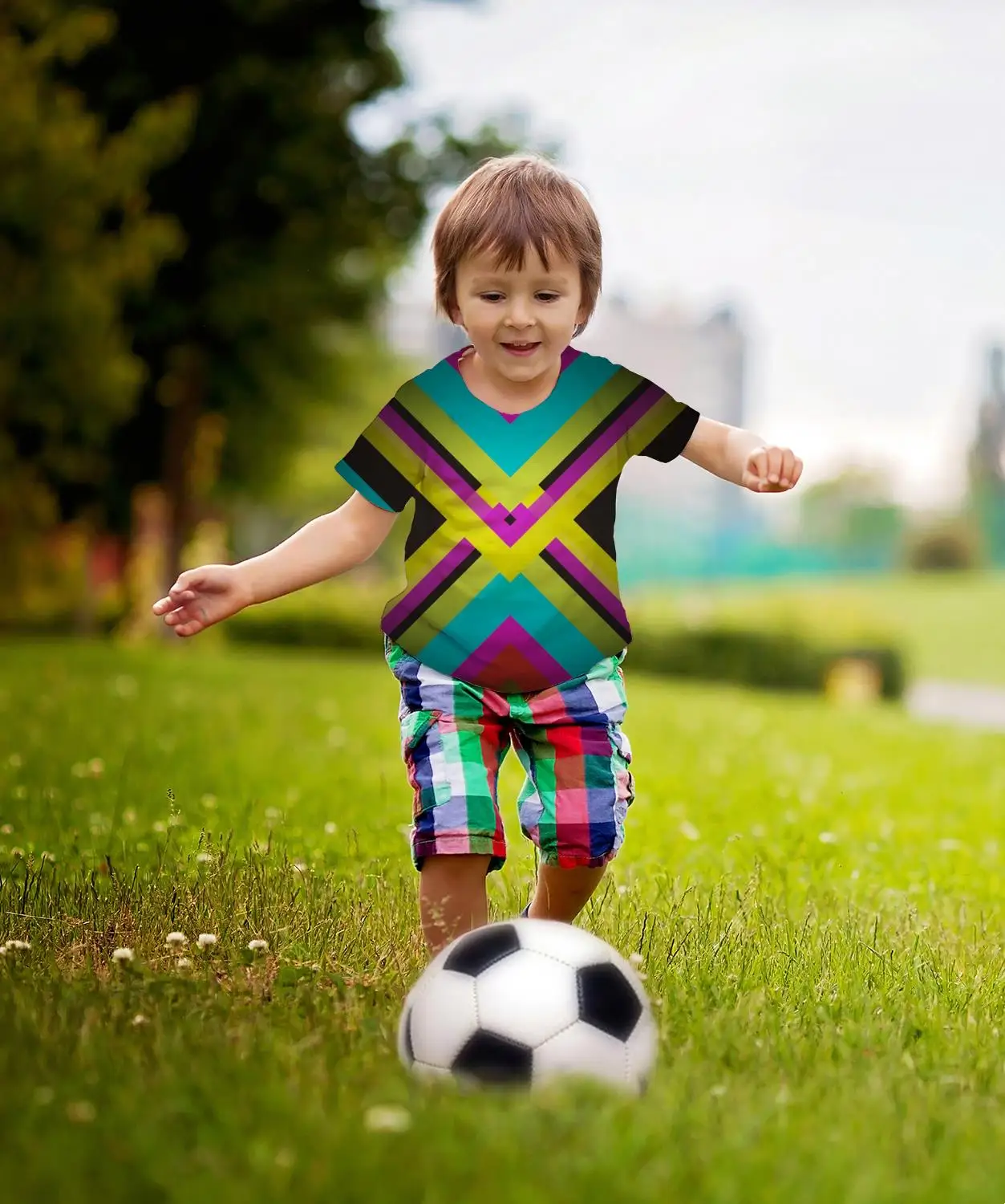 

Футболка 3d, яркие цветные футболки для мальчиков, цветная 3d футболка с рисунком радуги, повседневные Нечеткие футболки в стиле Харадзюку