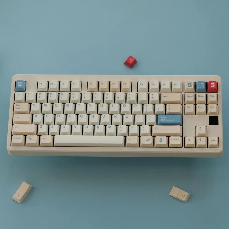 

GMK-Soy milk Key Caps PBT Dye Subbed Keycap For Mechanical Keyboard Cherry Profile for MX switch ,GH60 GK61 GK64