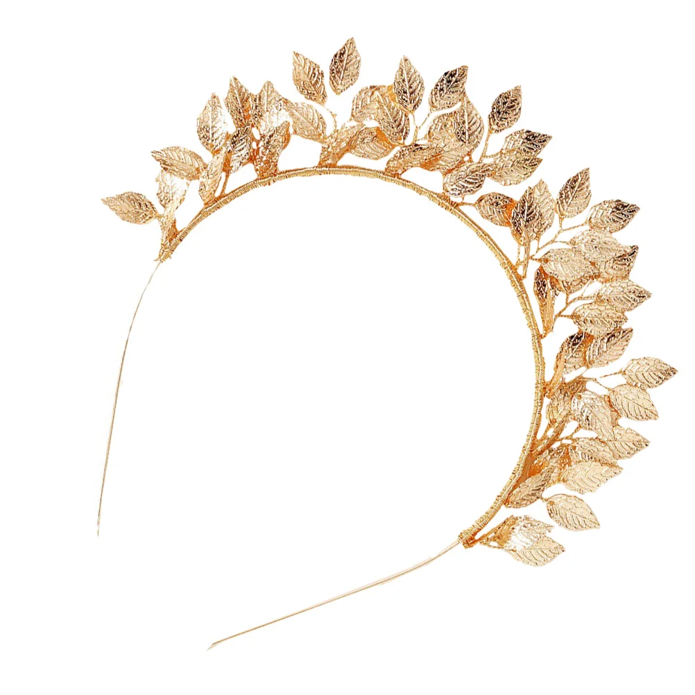 

Handmade Leaf Headband Head Piece For Wedding Bride Bride Crown Wedding Tiaras Bay Elegant Hairband Creative Hoops Alloy