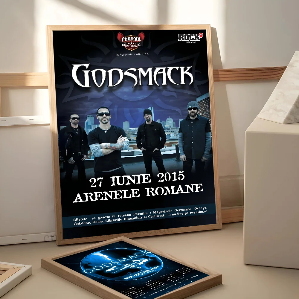 G-Godsmack Music Poster Paper Print Home Living Room Bedroom Entrance Bar Restaurant Cafe Art Painting Decoration