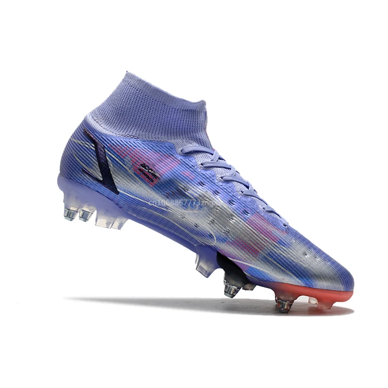 Zapatos de fútbol para hombre AG/TF, botas de fútbol transpirables y profesionales, tacos altos al tobillo, zapatillas de fútbol de hierba