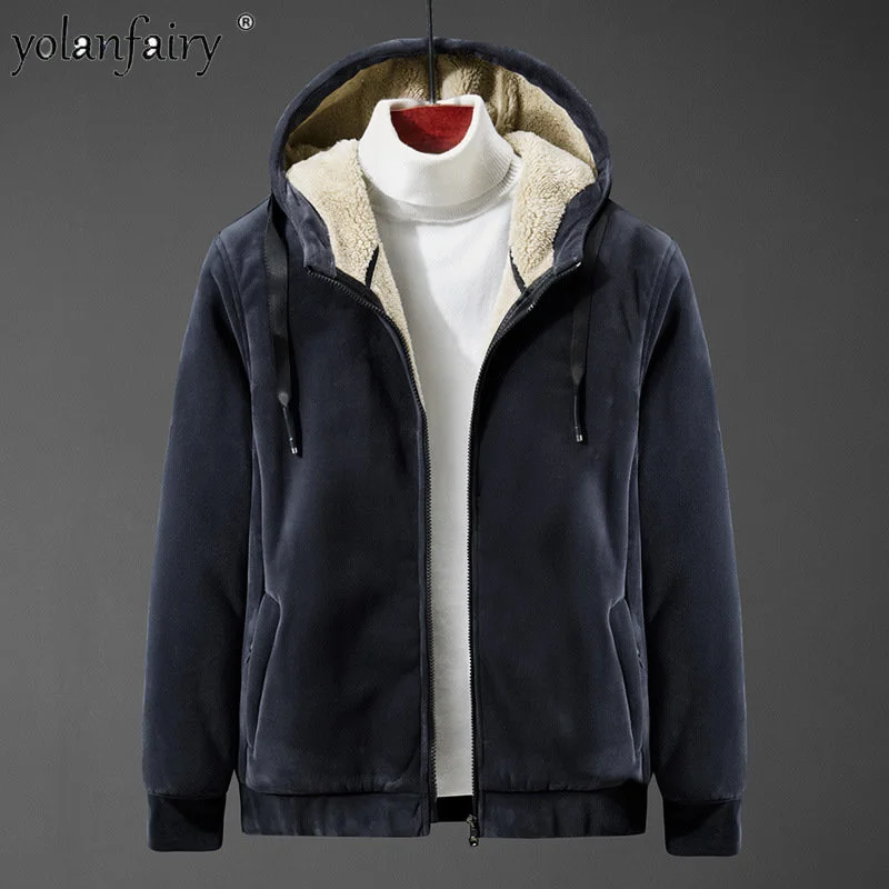 

Fall Winter Jackets 2023 Men Clothes Man Tops Oversized Coats Male Zip Up Hoodi Hooded Thick Fleece Sweatshirt 8XL Jaqueta F