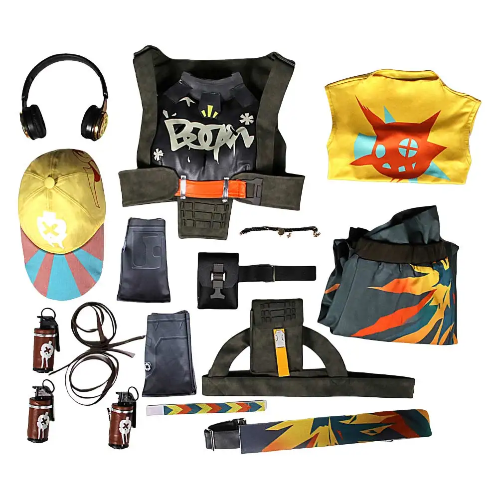 Костюм для косплея Valorant Raze взрослых и женщин наряд девочек маскировка униформа