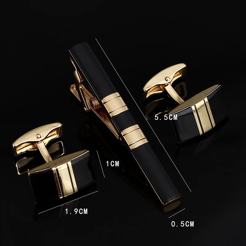 Cufflinks For Mens Luxury Brand Desinger Tie Clip Cufflinks Wedding For Men Groom Best Man 3PCS Suit Set Accessories Jewellery