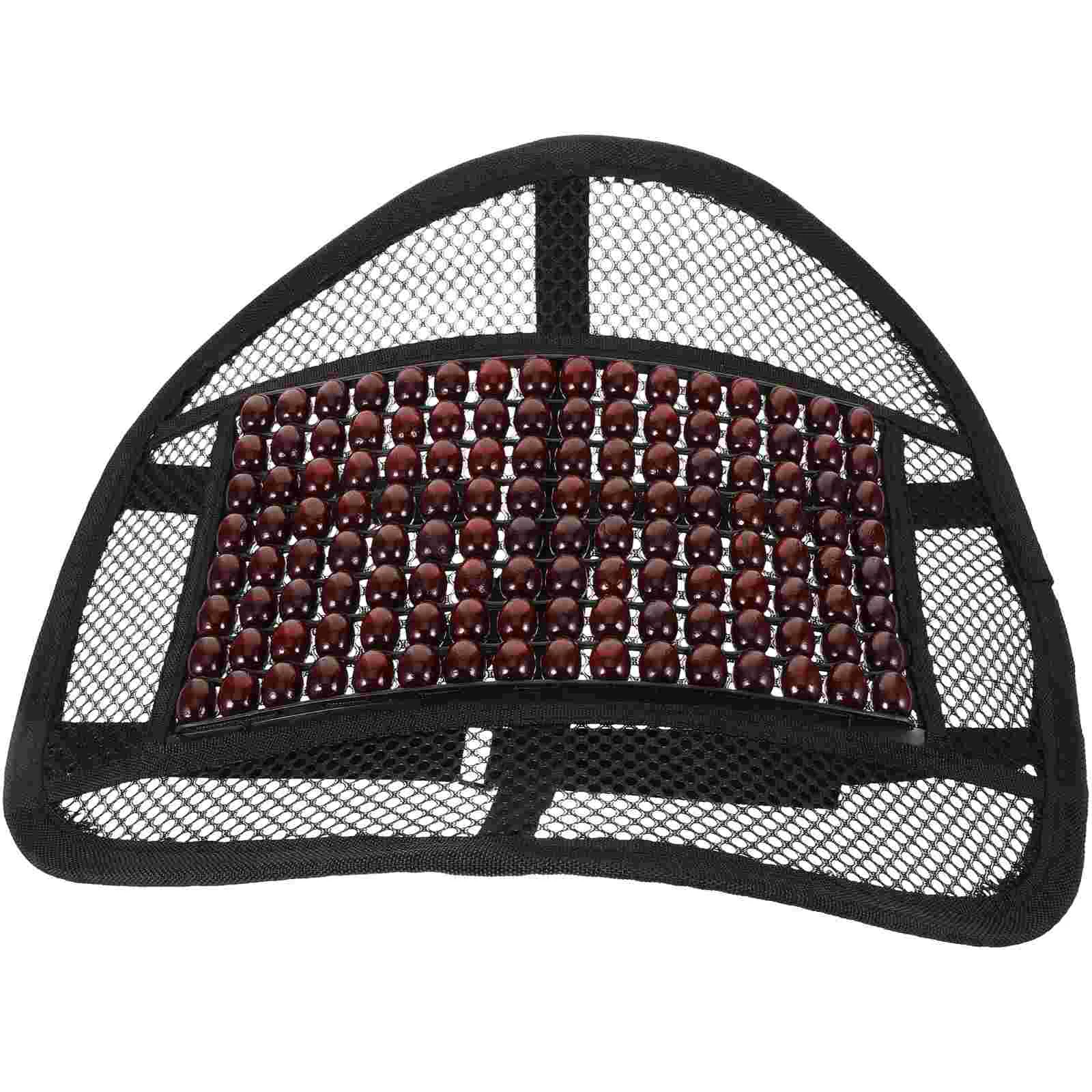 

Lumbar Support Pillow Car Chair Lumbar Pillow Comfortable Back Wood Beads Lumbar Pillow