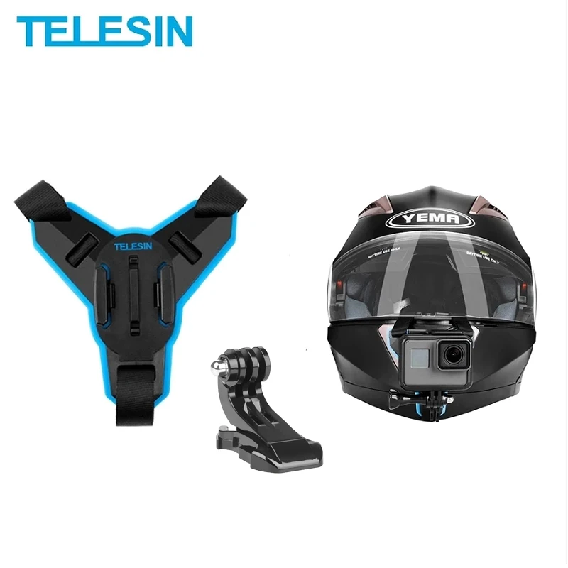 Ремень для мотоциклетного шлема TELESIN переднее крепление на подбородке GoPro Hero 13 12 11