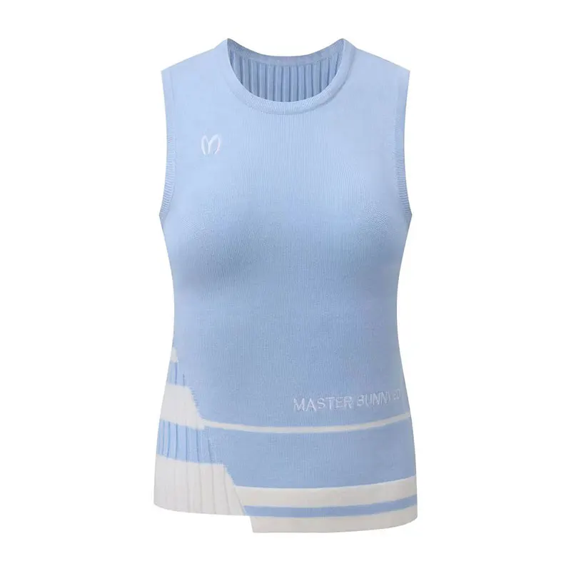 

Spring and Autumn Women's Vest Golf Sports Knitted Sweater Tank Top Round Neck Slim Fit Warm Fashion Vest Outdoor Sportswear