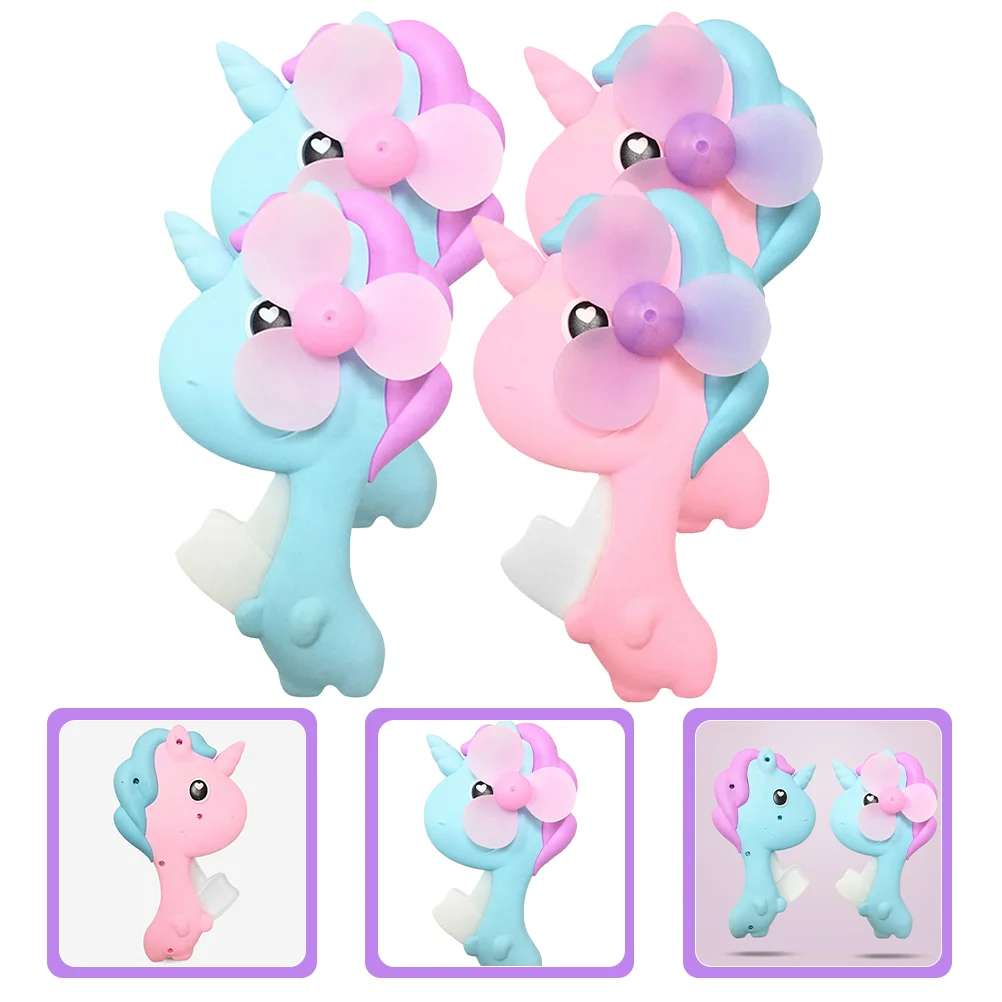 

Hand Pressed Small Fan Toddler Unicorn Toy Kids Manual Handheld Children Mini Portable
