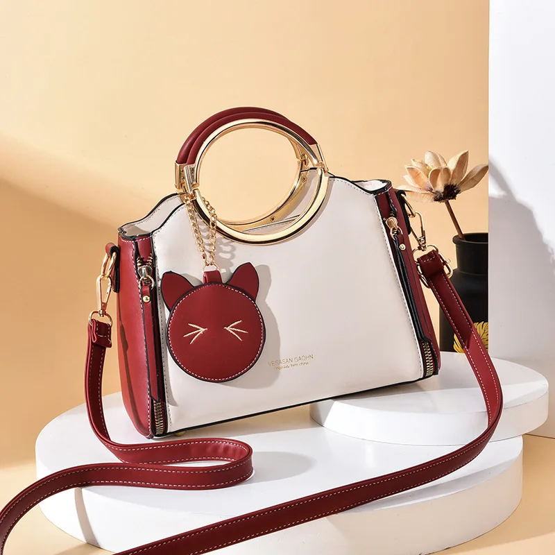 

High-quality Simple Messenger Women's Bag 2023 Summer New Trendy Fashion Shoulder Bag Contrast Color Versatile Handbag Women