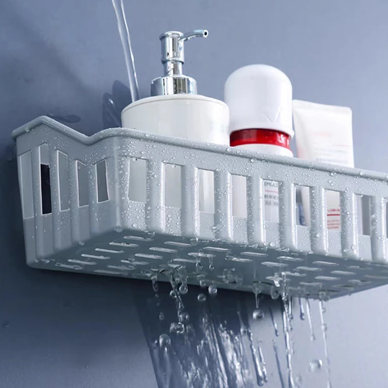Организатор Per Bagno In Plastica Portaog Fisk Foro Wc Gratuito Шампунь Sapone Supporto Cosmetico Mensole Doccia A Parete