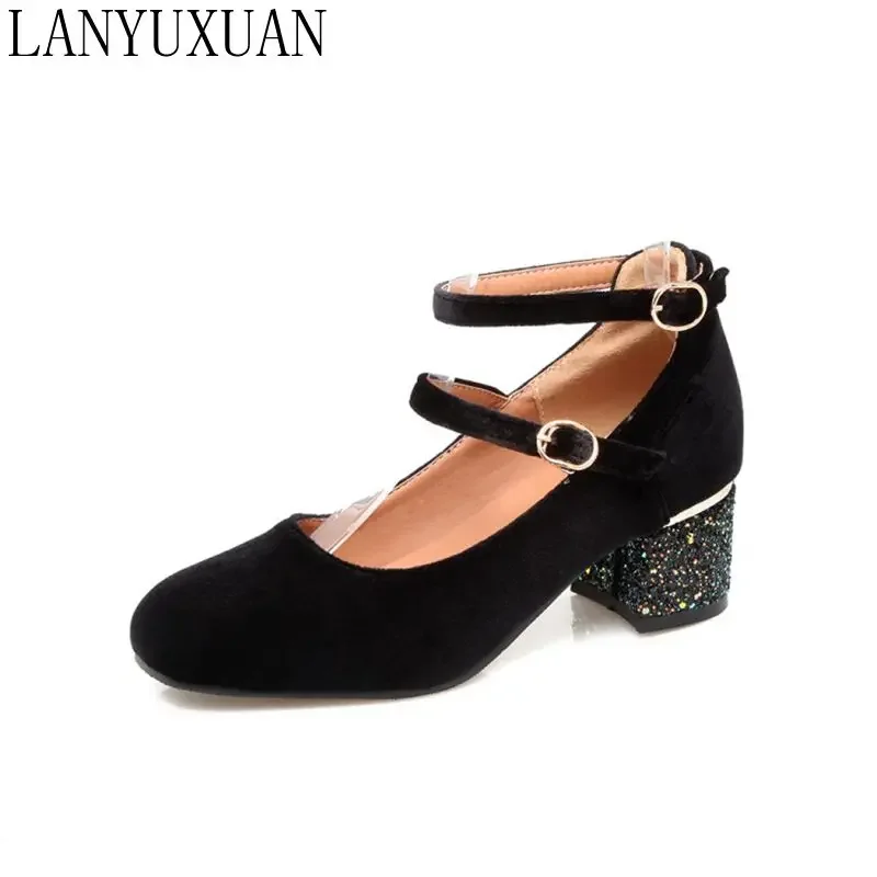 

Женские туфли-лодочки на высоком каблуке, с квадратным носком, размеры 32-46