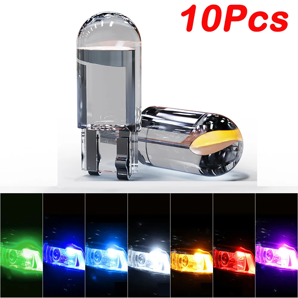 

1/4/10Pcs Car Reading Lamps Led T10 Bulbs Clearance Lights Auto License Plate Lamp Read Light 12V 24V COB Glass Tool Accessories