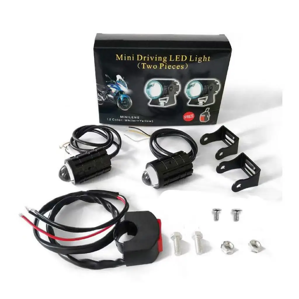 

Мини-мотоцикл, Дальний Свет, Двухцветная Фара, Вспомогательная Лампа Для Проектора Для R ATV, Скутера, Motot