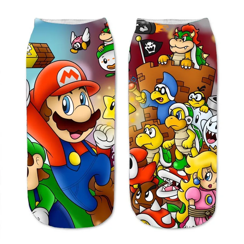 

Super Mario Fashion Funny Men's Socks Women's Socks Cartoon Summer Thin Game Surroundings 3D Printing Socks Student Cool Socks