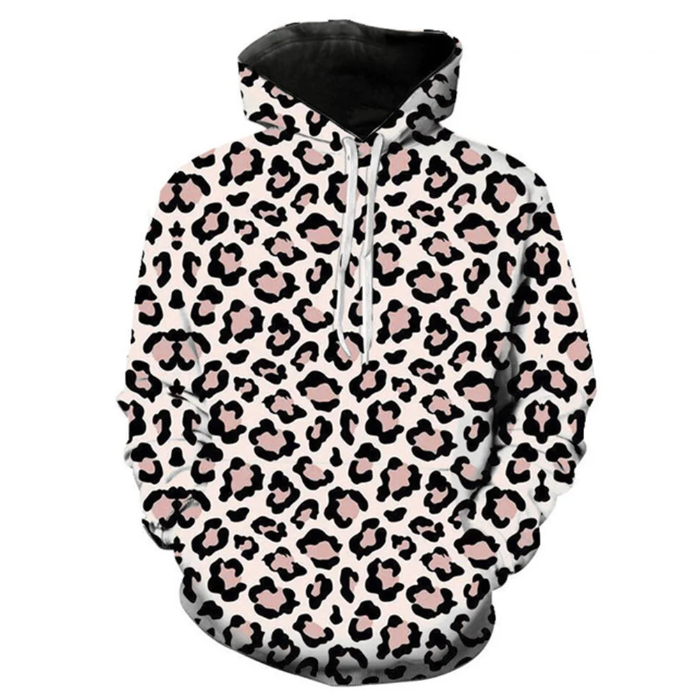 

2022 Autumn New Fashion Cool 3d Digital Printing Men's Hoodies Casual Leopard Print Long Sleeve Tops Hooded Pullover Clothes