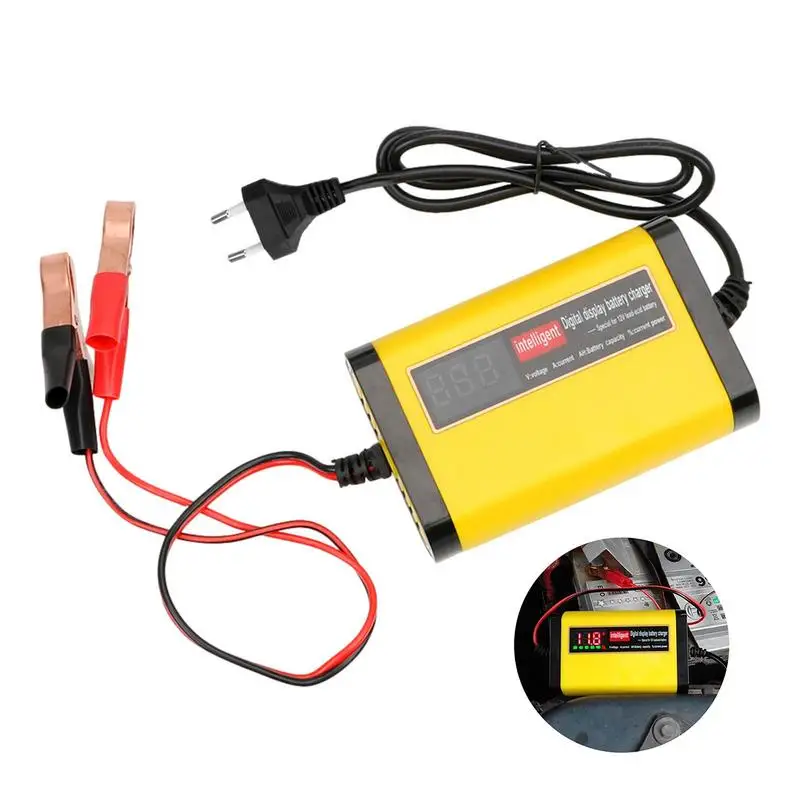 

Car Battery Charger 12V 2A Fully Automatic Smart Car Battery Charger Lead-Acid Battery Charger for Car Motorcycle Boat RV