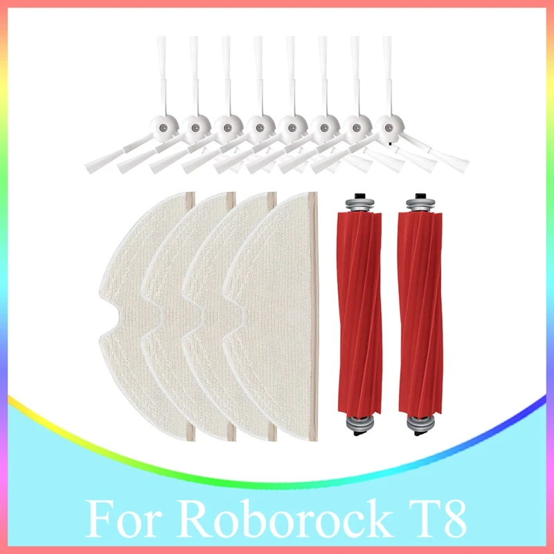 

Vacuum Cleaners Parts Accessories Kits For Roborock T8 Robot Replacement Main Brush Side Brush Mop Cloth