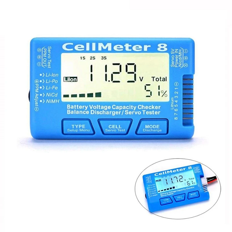 RC Cellmeter8 1S-8S измеритель емкости аккумулятора для Lipo Li-Lon Nimh метр простой в