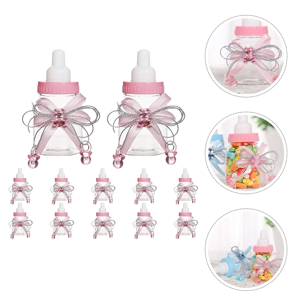 

12 pcs Milk Bottle Candy Box Baby Shower Candy Favors Infant Bottle Candy Packaging Box