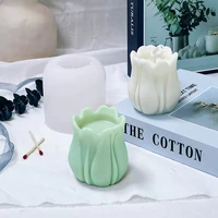tulip candle moulds flower mold kitchen baking resin silicone forms home decoration 3d diy clay craft soap making supplier m2798