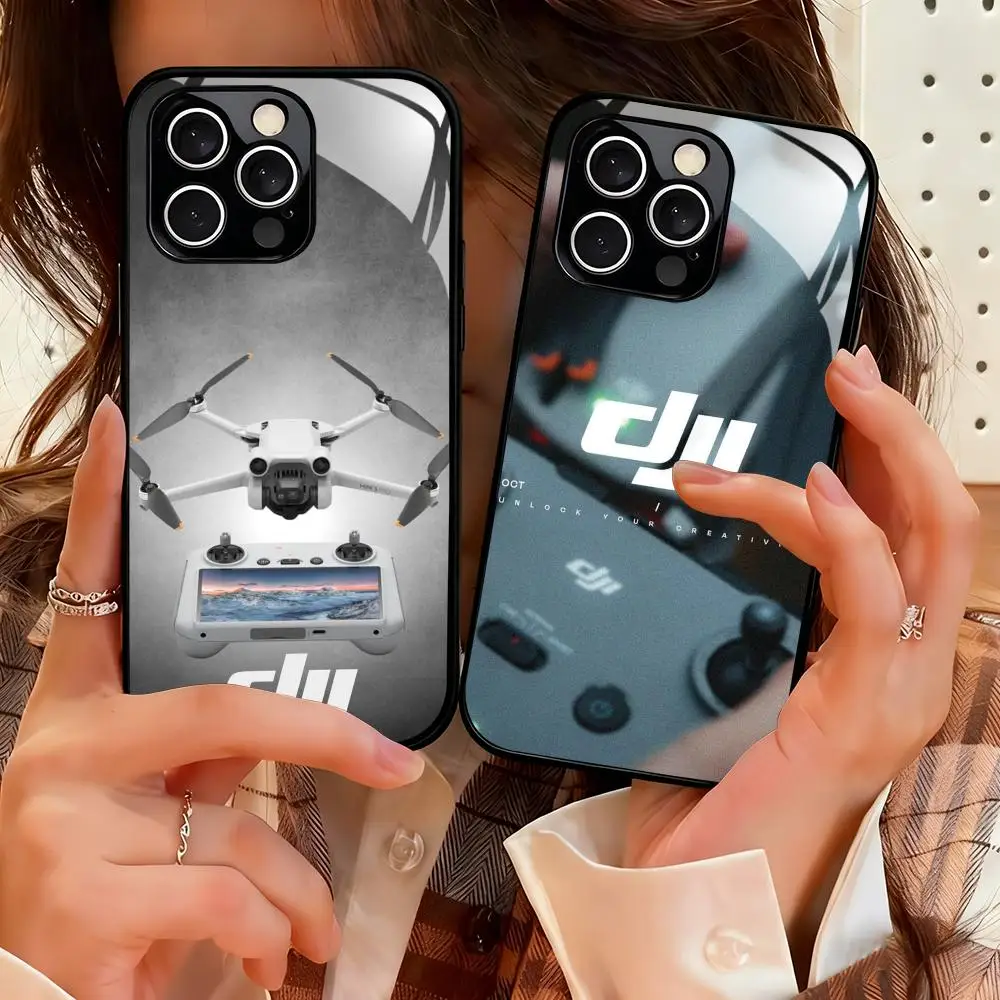 Фото Чехол для телефона DJI для iPhone 18 17 16 15 14 13 12 X XR XS 8 Plus Mini Pro Max, стеклянный магнитный чехол. №1