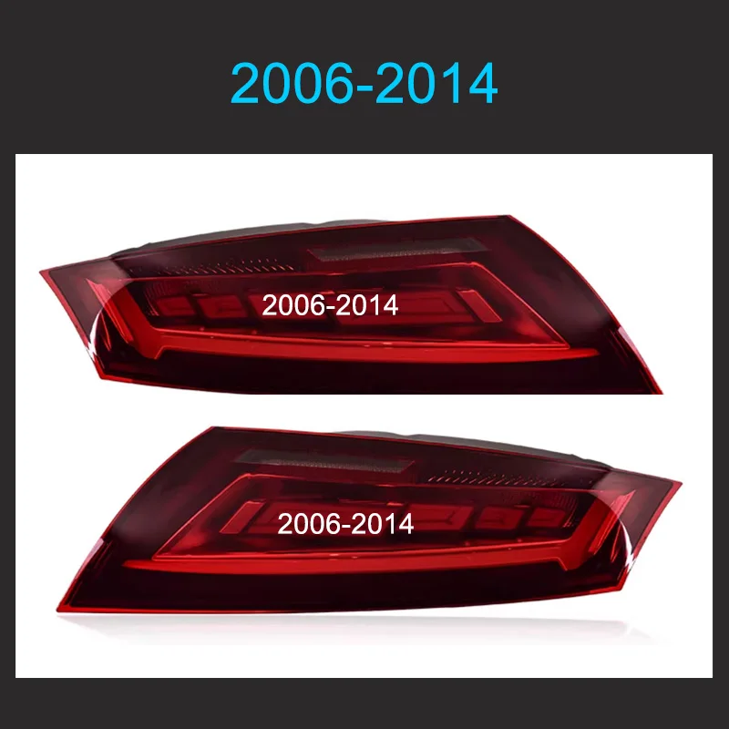 

1 пара светодиодных задних фонарей в сборе для Audi TT 2006-2014 2015-2017, обновленные задние фонари с полными светодиодными задними фонарями