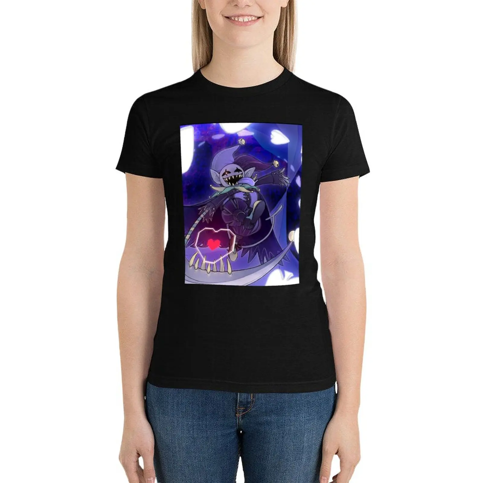 Deltarune-футболка Jevil женская футболка с рисунком