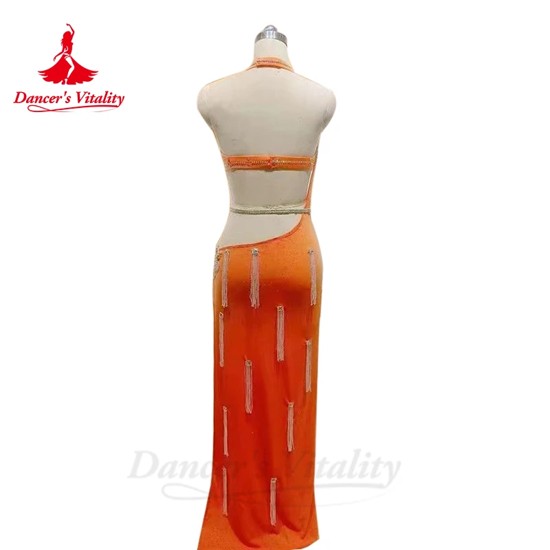 Женский костюм для танца живота ручной работы Shaabi Balady competitton взрослых и детей