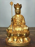 10 tibetan temple collection old bronze gilt ksitigarbha bodhisattva jizo lotus platform worship buddha town house exorcism