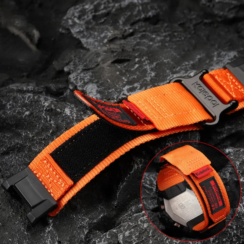 Фото Холщовый браслет для Casio G-SHOCK третьего поколения Big Mud King GWG-B1000, легко модифицируемый и наклеиваемый нейлоновый ремешок для часов, аксессуары №4