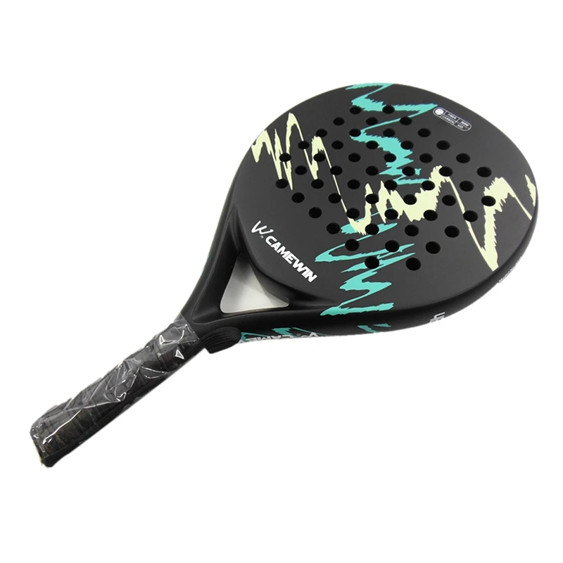 

2X CAMEWIN 4018 Padel Racket Tennis Carbon Fiber Soft EVA Face Tennis Paddle Racquet Racket With Padle Bag Cover,3