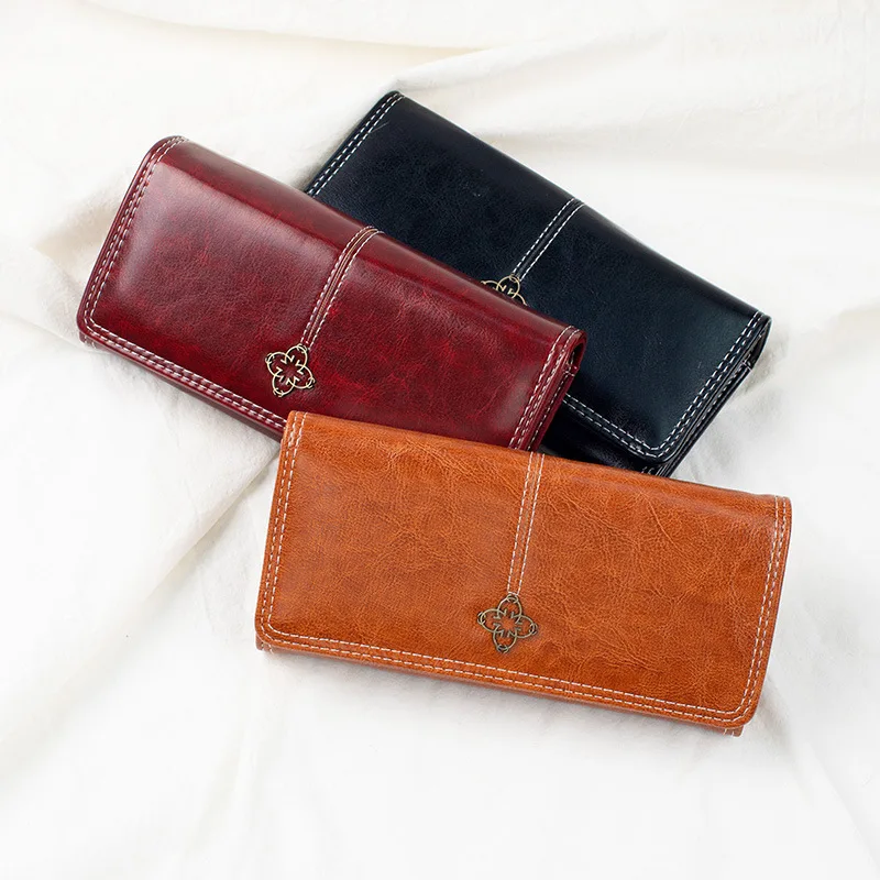 

2022 New Women's Wallet portfel damski Money Bag Lady Long Leather Clutch Bag Wallet Card Holder carteras para mujer Purse