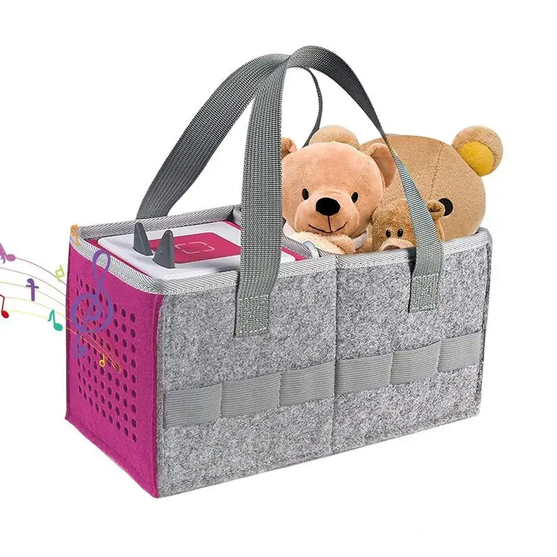 

Чехол из фетровой ткани для путешествий на открытом воздухе, пылезащитная сумка для хранения, складная переносная коробка для Tonies Toniebox ...