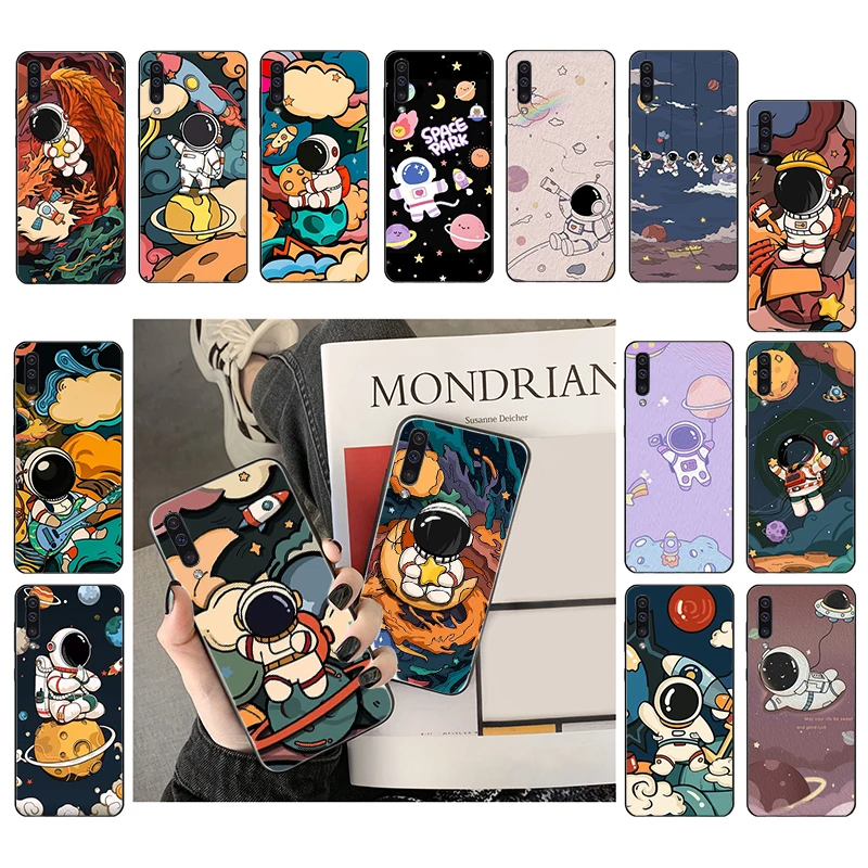 

Cute Astronaut Phone Case For Samsung Galaxy A13 A03 A12 A32 A71 A11 A21S A02 A52 A72 A51 A50 A70 A31 M31