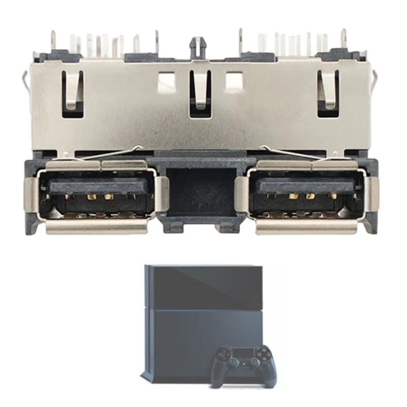 

Запасной разъем с двумя USB-портами, разъем с двумя USB-портами для PS4 1200, запасная часть, аксессуары для игровой консоли