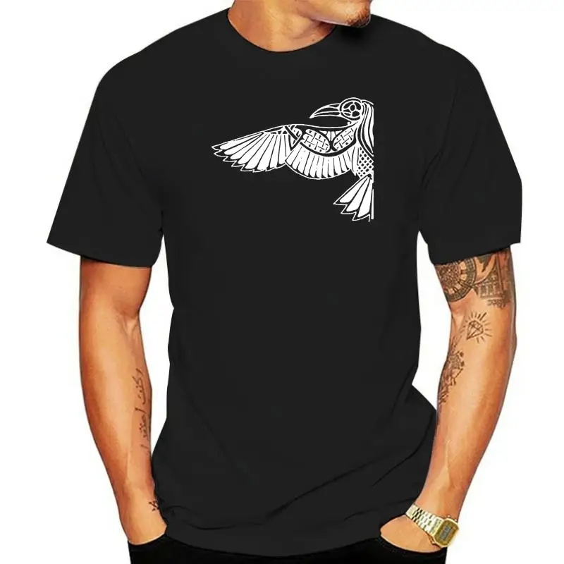 

VIKING Raven T shirt Huginn and Muninn Thor Odin Valhalla Norse Vikings 100% Cotton Short Sleeve O-Neck Tops Tee Shirts