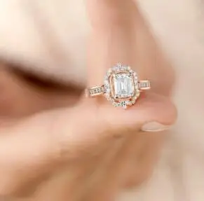 

TGR09 18k Gold Plated Rings for Women Wedding Engagement Acessories Cubic Zirconia Jewelry
