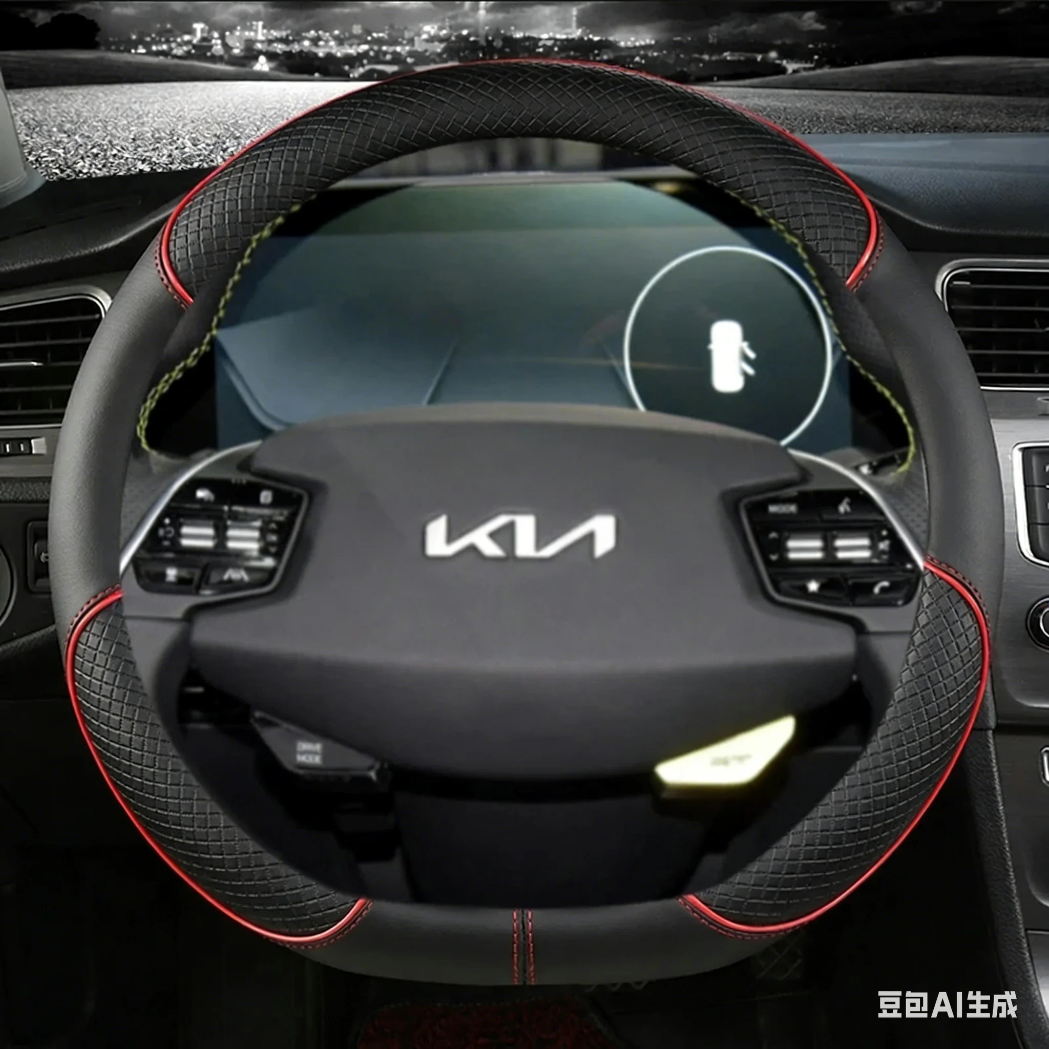 Фото Чехол на руль из кожи для KIA K5, KX5, K2, K3, GT Brand, Rio, Cerato, Sportage, Stinger, EV6, EV6 GT, EV6 GT-line №1