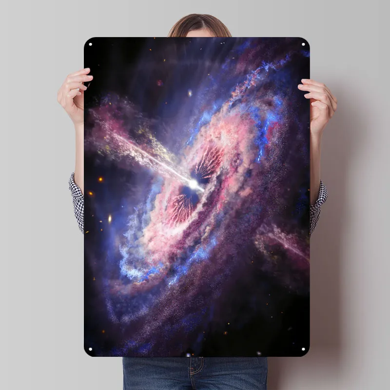 Металлическая вывеска Quasar Galaxy