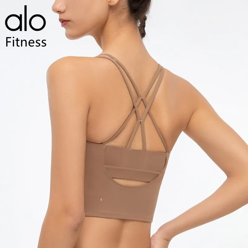 

Fitness Alo Yoga Women Bra Cross Border Sports Beauty Underwear Quick-Drying Yoga Vest Female Shockproof Lean Fitness Clothes