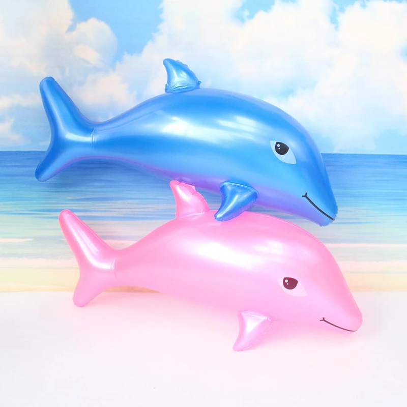 

53cm Dolphin Inflatable Beach Swimming Ring PVC Bath Toy For Beach Pool Air Float Mattresse Water Party Children Toys Gift