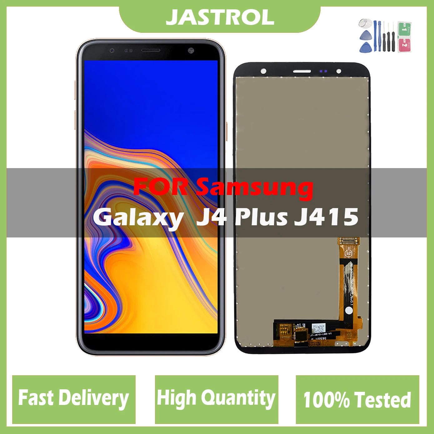 ЖК-дисплей 6,0 дюйма SUPER AMOLED для Samsung J4 + 2018 J4 Plus J415 J415F J410, дисплей с сенсорным экраном и дигитайзером в сборе, детали + Сервисный пакет ЖК-дисплей 6,0 дюйма SUPER AMOLED для Samsung J4 + 2018 J4 Plus J415 J415F J410, дисплей с сенсорным экраном и дигитайзером в сборе, детали + Сервисный пакет