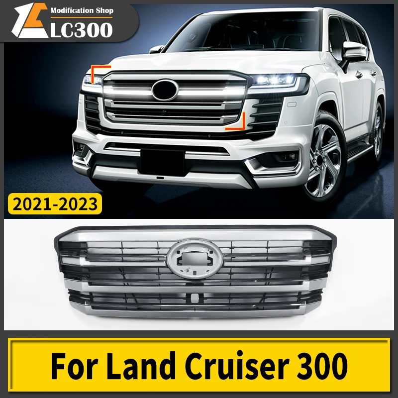 

For 2021 2022 2023 Toyota Land Cruiser 300 LED Front grill Modification Lc300 External Upgraded Accessories Decoration body kit