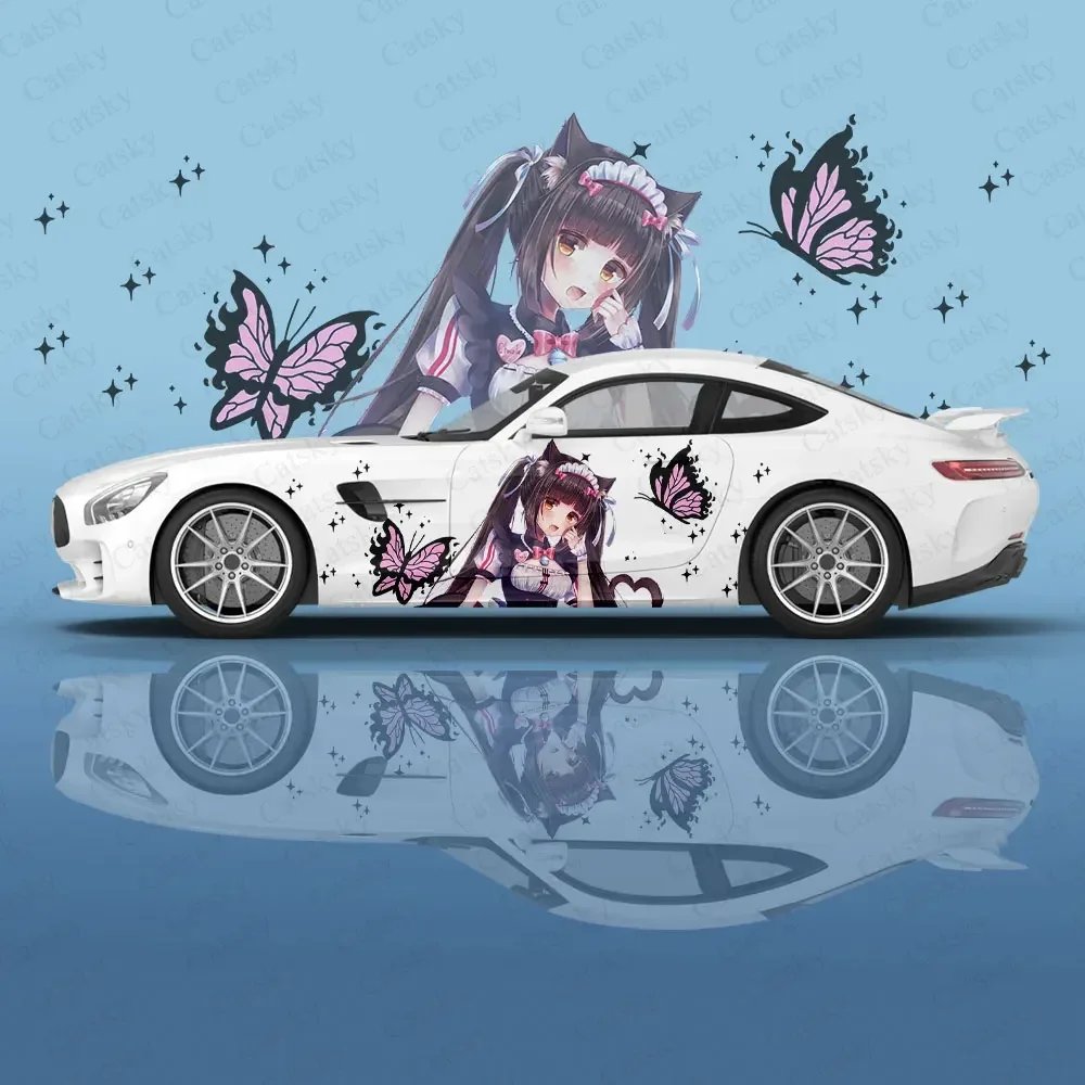 Пользовательские аниме Chocola (Neko Para) автомобильные аксессуары виниловые наклейки
