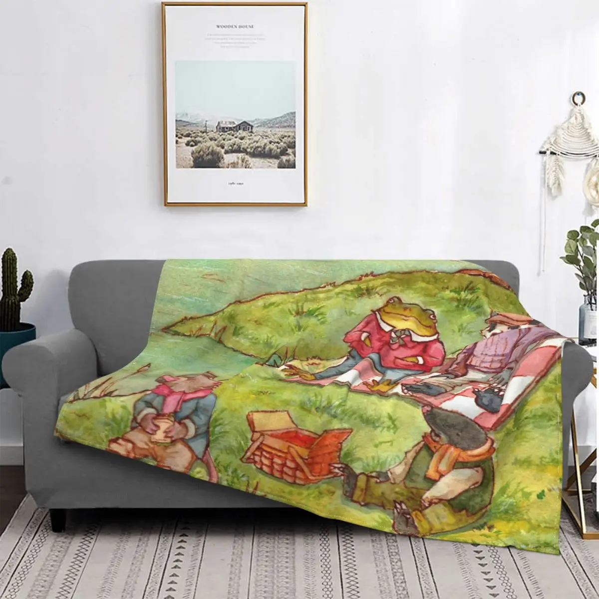 

Manta a cuadros de The Wind In The Willows, para cama colcha, manta doble, colchas de verano