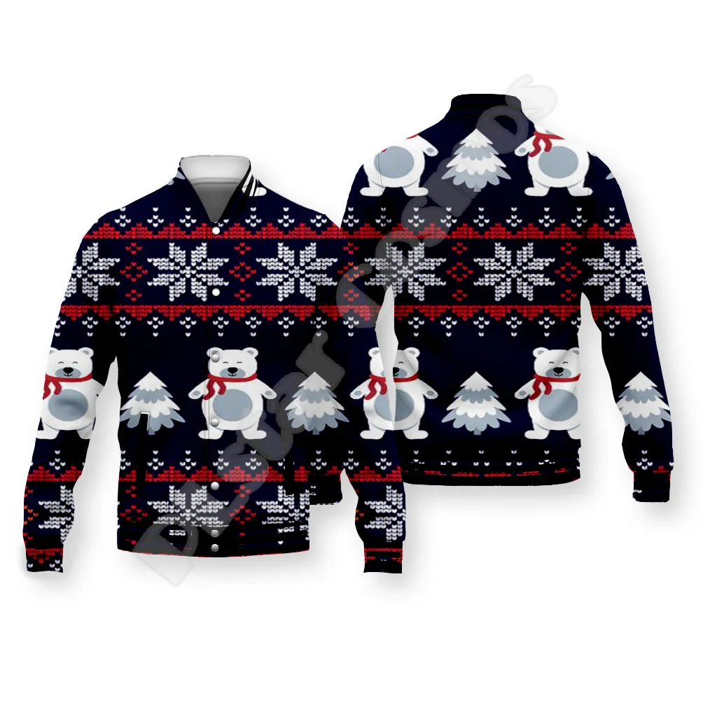 Рождественский узор Санта Клауса Рождественская елка олень зимнее теплое пальто