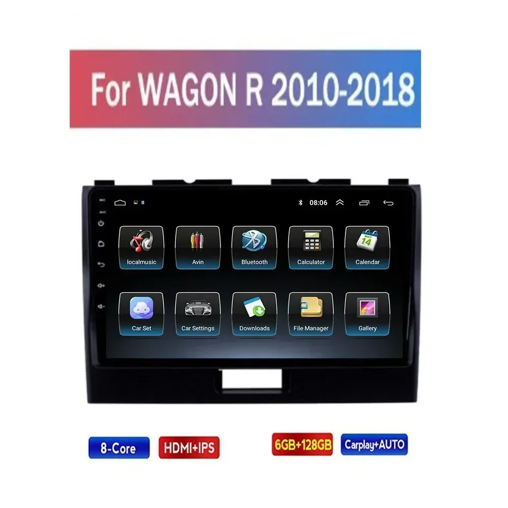 2 Din Android 13 Автомобильный стерео радио DVD GPS Мультимедийный видеоплеер 5G Wi-Fi камера