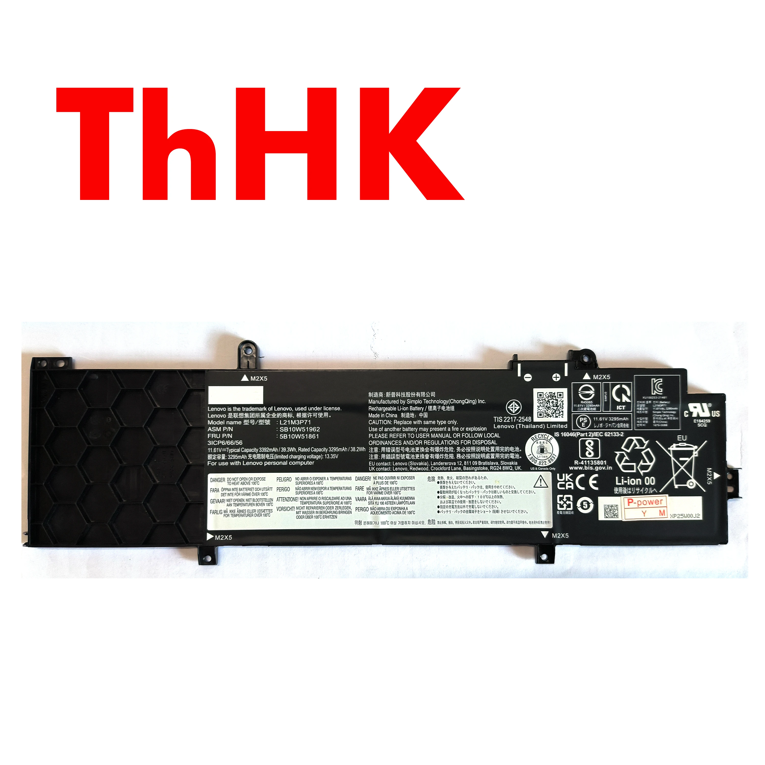 Фото Оригинальный аккумулятор L21L3P71 L21M3P71 L21L4P71 L21M4P71 для Lenovo ThinkPad T14 P14s Gen 3 21AH 21AJ 21AK 21AL №1