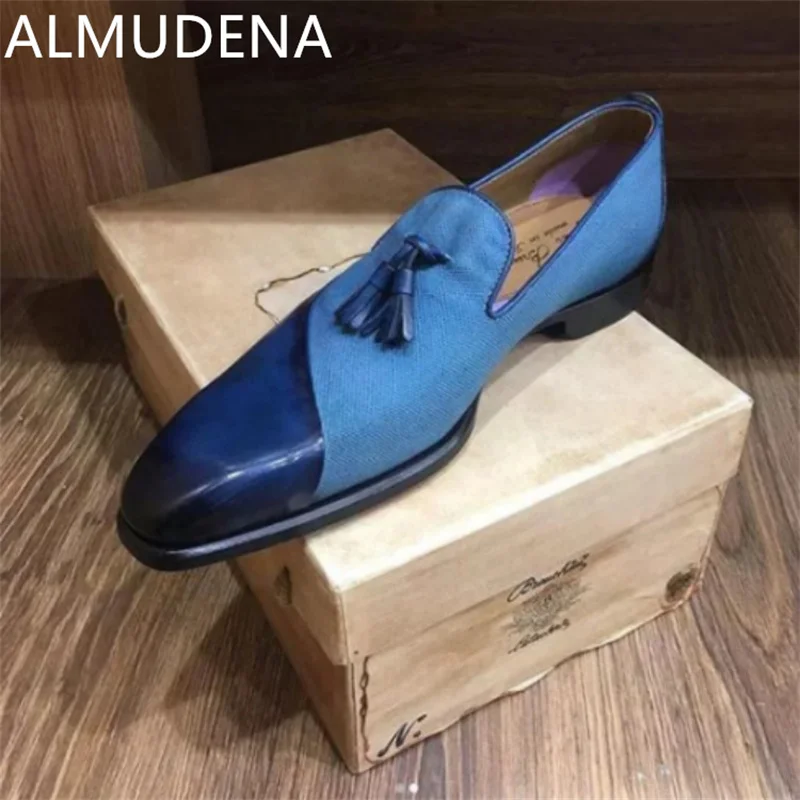 

Men Casual Shoes Loafers Spring Autumn Summer Outside Office Dress Shoes Patchwork Tassels Decor Slip On Concise Male Adult Shoe